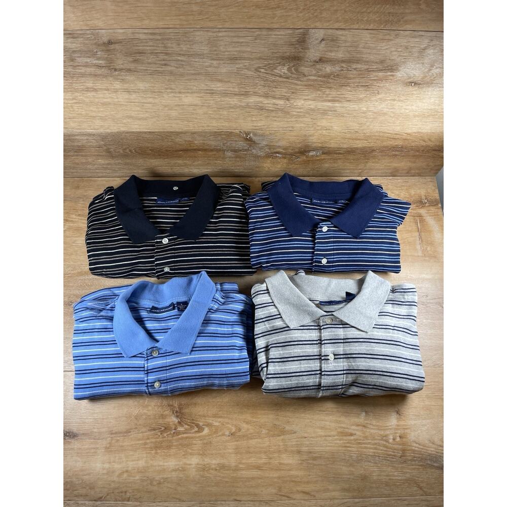 John Ashford Long Sleeve cotton striped shirt lot Large